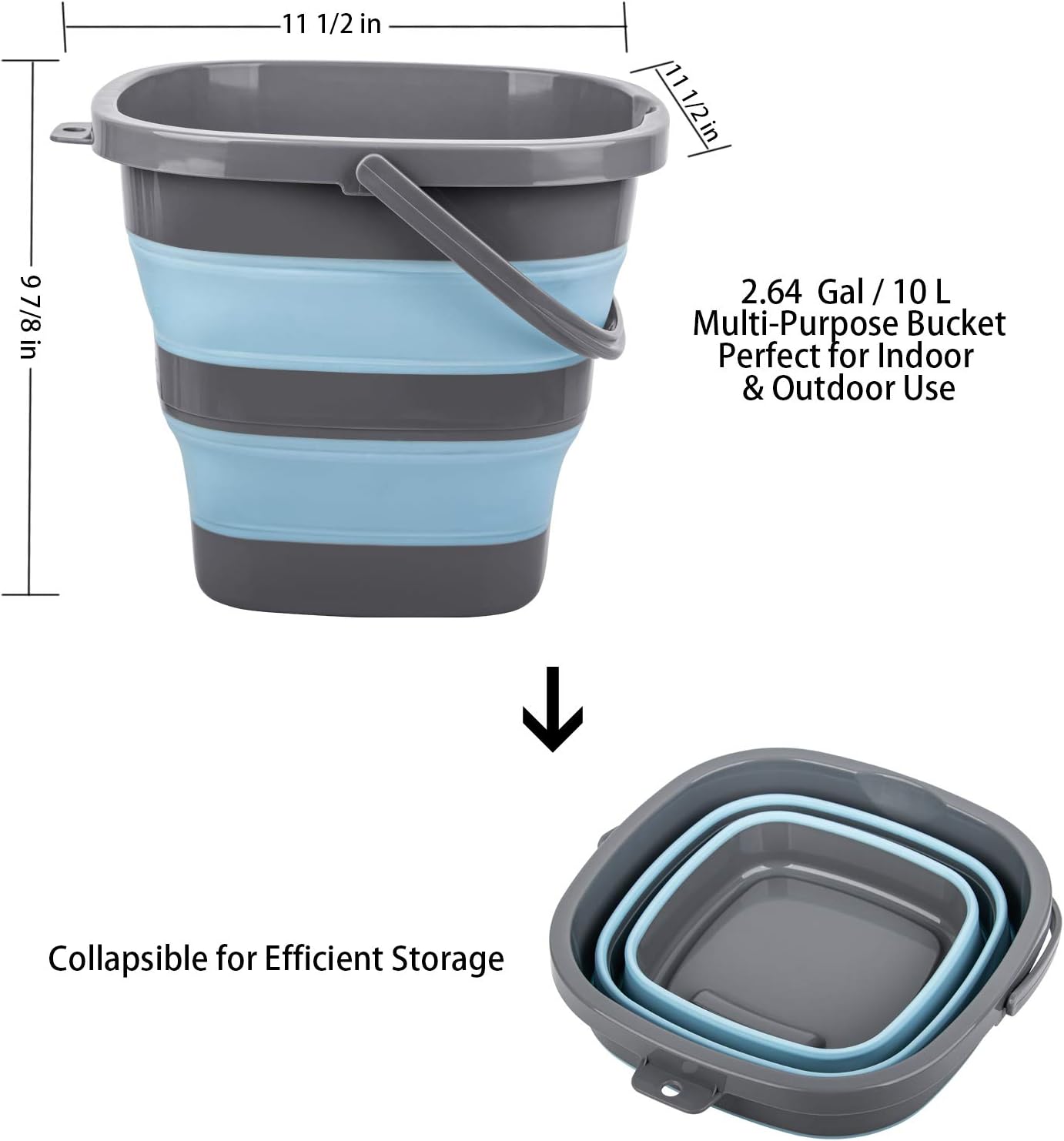 2.6 Gallon Collapsible Bucket