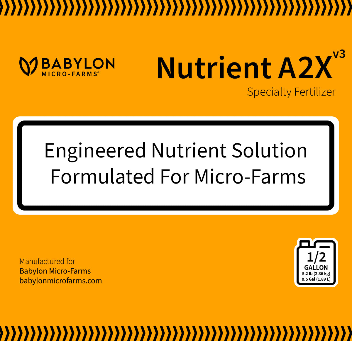Babylon Micro-Farms 2X Part A Liquid Nutrient (Galleri/Galleri Lite)