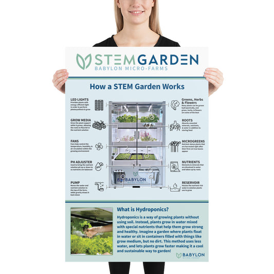 STEM Garden Educational Poster 24x36in